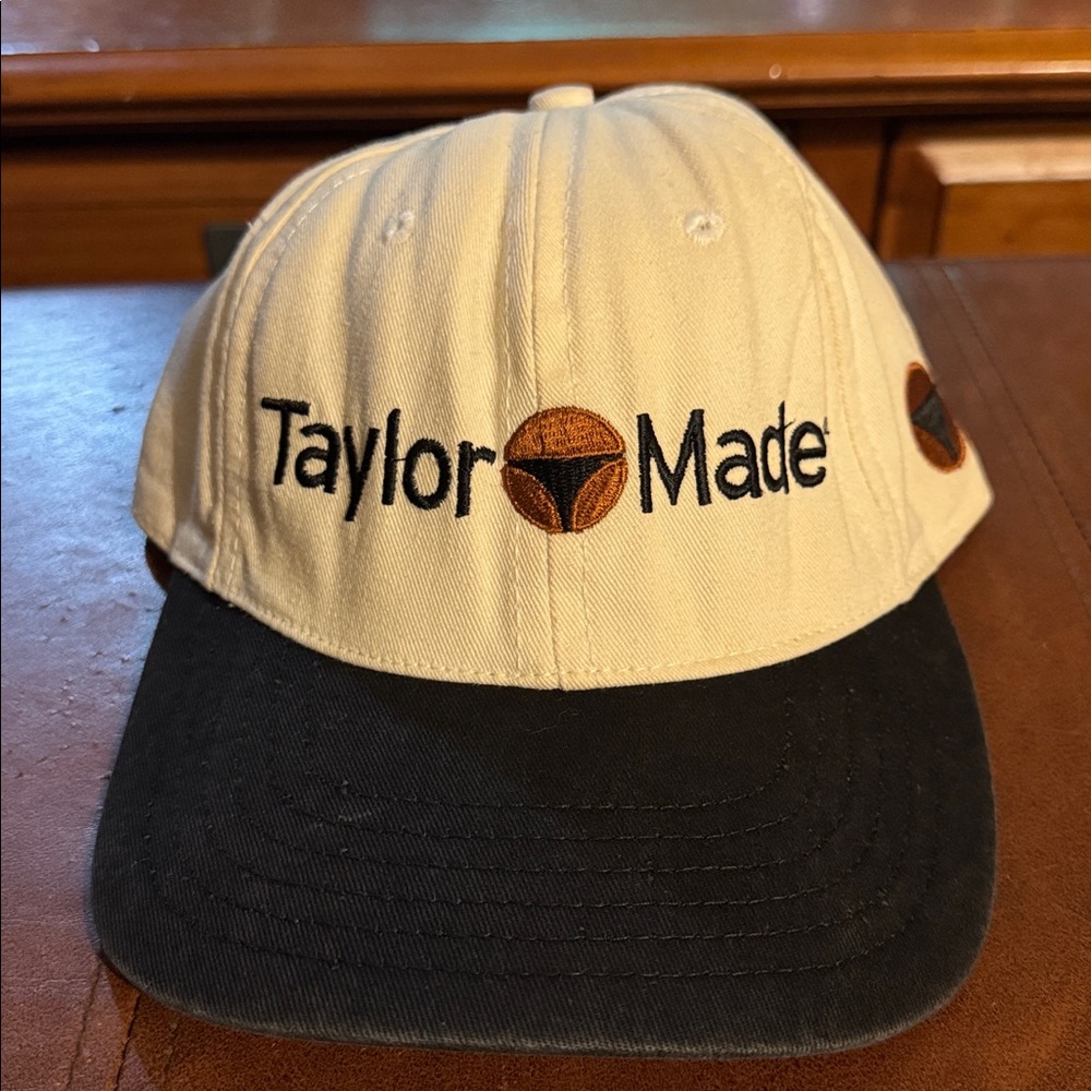 TaylorMade Cream and Black Golf Cap